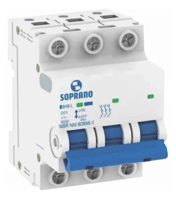 Disjuntor 100A Tripolar 10KA SOPRANO