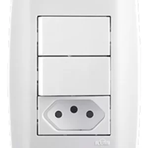 CJ 2 Interruptor Simples + Tomada 250V Lev Ilumi