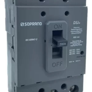 Disjuntor Caixa Moldada 200A Tripolar SOPRANO
